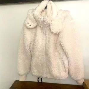 Abercrombie Teddy Coat- Worn few times- size small- hood snaps off